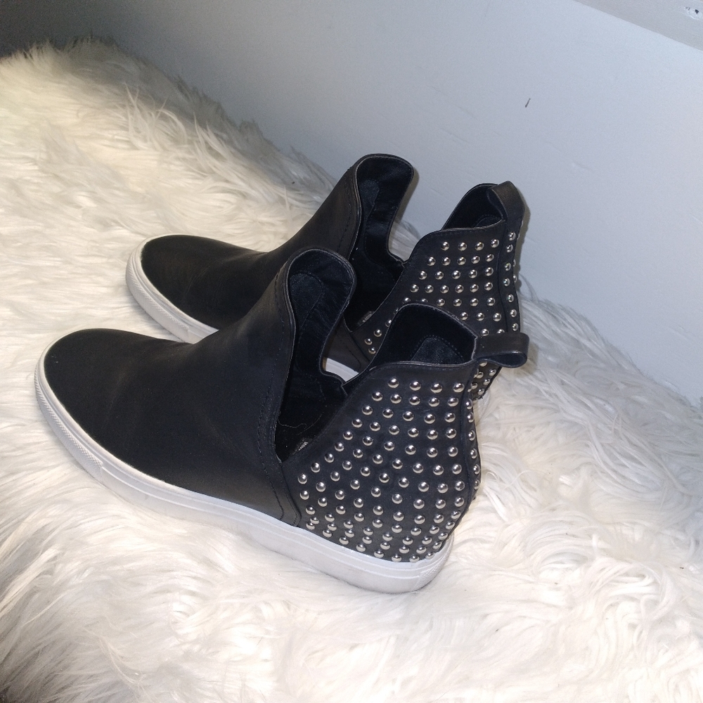Steve Madden Black Studded Sneakers